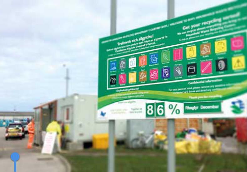 Incentivising recycling at household waste recycling centres in Denbighshire
