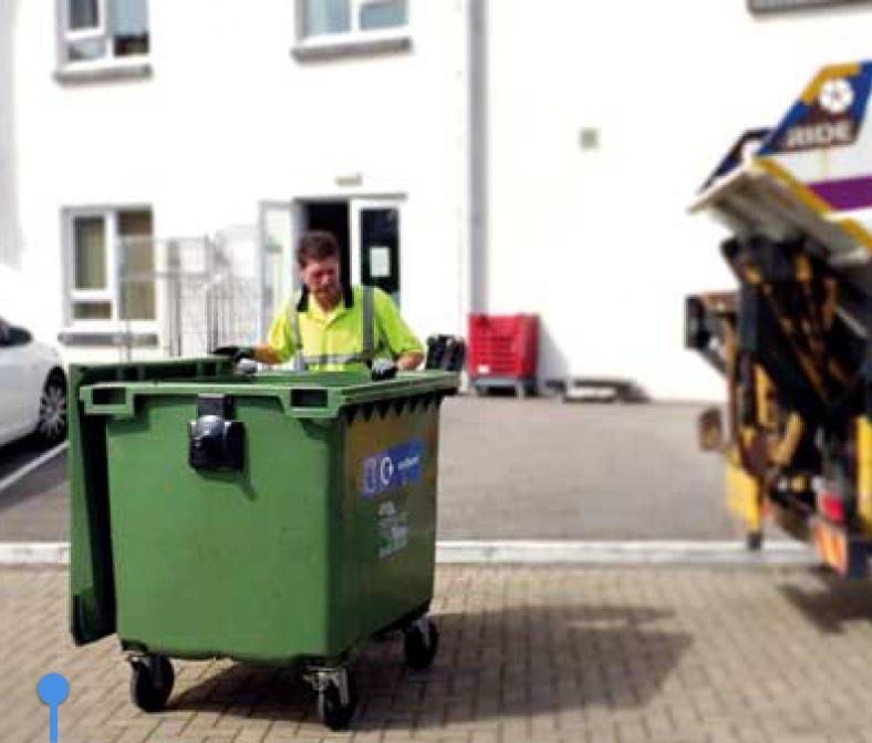 Newport flats communal recycling facilities